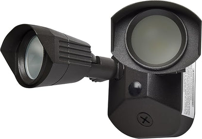 Nuvo 65/218 LED Dual-Head Security Light, 4000K, Bronze