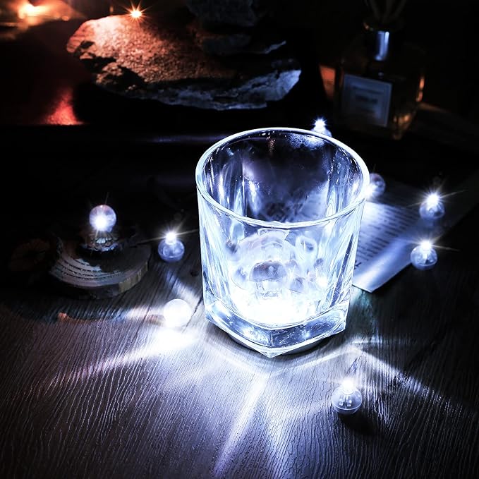 LIHAO 30pcs LED Balloon Lights Mini Round LED Ball Lights for Paper Lantern Christmas Halloween Birthday Wedding (White)