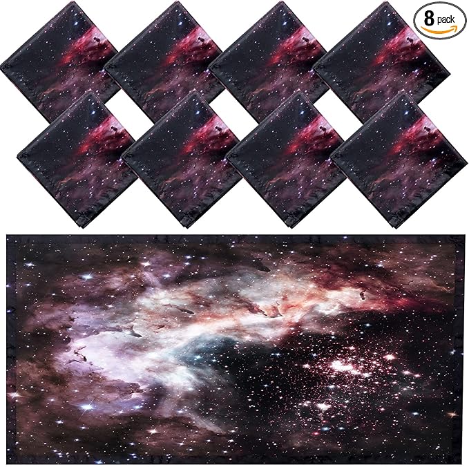 Patelai 8 Pack Fluorescent Light Covers for Classroom Ceiling 4 x 2 Feet Magnetic Light Covers Filter for Office School Drop Ceiling Supplies(Star Cluster)