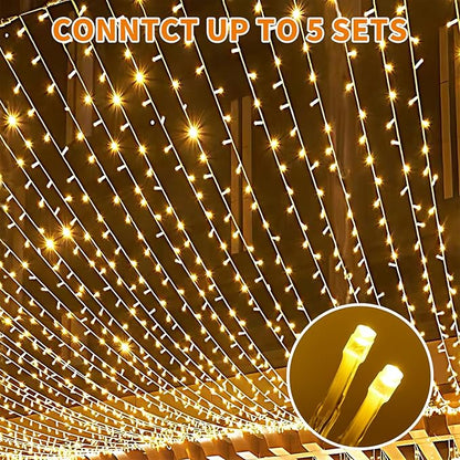 Etinga 500 LED String Lights 165ft Warm White, Plug in Fairy Lights with 8 Lighting Modes, Indoor Outdoor Christmas Lights for Bedroom Tree Yard Patio Wedding Holiday Decor (Warm White, 500 LED 165ft)