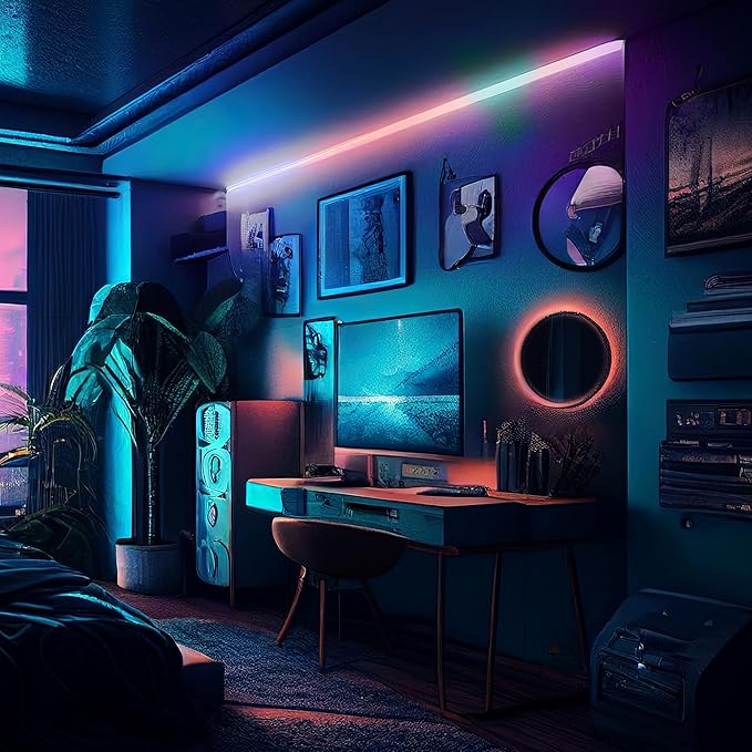 LIFX Neon Flex SuperColor LED Strip Light, 6.5ft Bendable Silicone Neon Rope with Polychrome 24-Zone RGBW Smart Lighting, Wi-Fi, Voice Control, No Hub Required, LFXNEON6.5