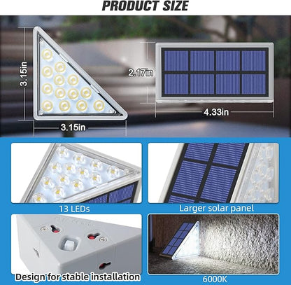 NIORSUN Solar Step Lights,12 Pack Cool White Solar Stair Lights Outdoor Waterproof IP67 Auto On Off,Solar Lights for Steps,Stair,Patio,Yard,Porch,Front Door,Sidewalk,Deck Decor