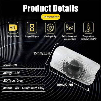 4pcs Car Door Lights Logo Projector, F-Sport Logo Compatible with LS/ES/is/LX/RX/GS/GX/RC/UX, No Fade HD LED Car Welcome Projector Lights, 3D Ghost Shadow Puddle Light(for F-Sport)
