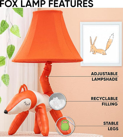 Fox Kids Lamp for Girls Bedroom - 20", Animal Lamp for Kids Room - Cute Christmas Gifts, Birthday Gifts for All Ages: Toddler Boys, Children, Grandkids 3 4 5 and Up Years Old, Sister Brother, Sibling