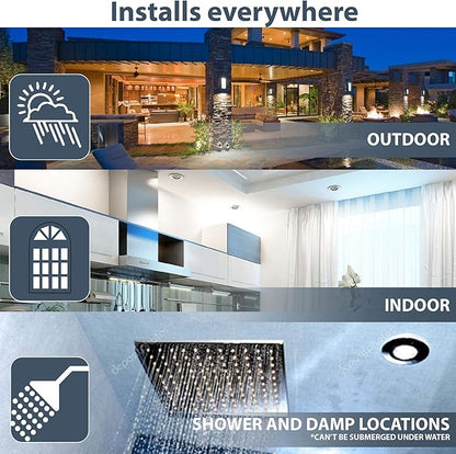 Nadair, 3’’ LED Recessed Ultra Slim Lights, 12-Pack, IC Rated, Dimmable, 6W=50W, 450 Lumens, 4000K (Cool White), Large Junction Box, Quick Connect System, White Finish, Brushed Nickel Trim Included
