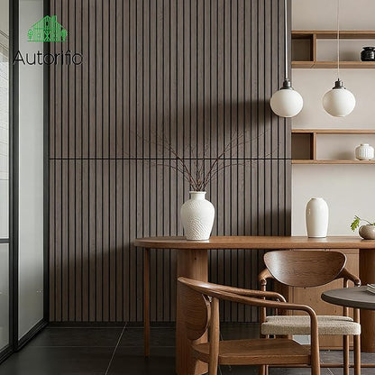 Wood Veneer Sound Panels, 10 Pack 47.2”x23.6” Wall Panels, Decorative Acoustic Panels for Walls, for Office,Home Theater,Studio,Living Room, Walnut(Mitred)