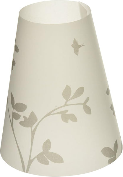 Royal Designs Vellum Tea Light Paper Wine Glass Lampshade, Flower Sprout Silhouette, Set of 20, Gray Sprout (TLS-1015-20)