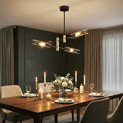 Modern Living room Dining room Sputnik Chandelier, Bedroom Hallway Light Fixtures, Pendant Lights Kitchen Island, Hanging Lights Ceiling Light Farmhouse Kitchen Decor Fixture Lamparas (Black & Gold-4)