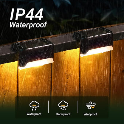 PATIOWIN Solar Deck Lights Outdoor, Solar Step Lights Waterproof Led Lights for Outdoor Stairs, Step, Fence, Patio,Yard,Porch and Balcony(20 Pack,Warm White)