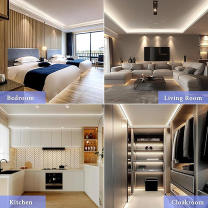 COB Smart LED Strip Light - 16.4ft/5m 4000K Natural White 24V Dimmable Strip Light with Remote Super Bright 2400LEDs CRI90+ Compatible with Alexa/Google Assistant Cuttable Tape for Mirror Tv Backlight