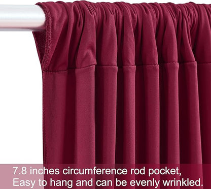 20ft x 15ft Burgundy Wrinkle Free Backdrop Curtains for Wedding Party Backdrops Curtain Drapes Fabric Decorations Photo Back Drop Cloth for Baby Shower Photography Stage Reception