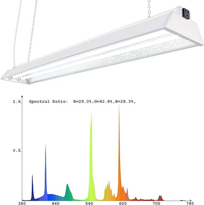 Durolux DL842N T5 4-foot 2 Fluorescent Lamps Grow Lighting System with 10000 Lumens and 6500K Full Sunlight Spectrum and Low Profile 7" Wide Reflector