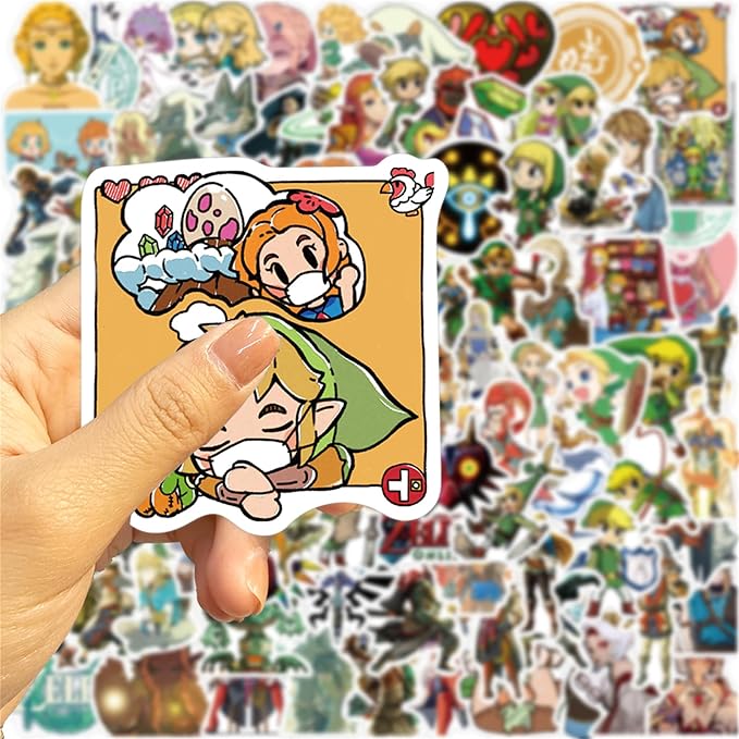 100pcs Cartoon Cool Game The Legend of Zelda Stickers Waterproof Deals Car Bicycle Suitcase Computer Water Bottle Mobile Phone Stickers (LZ)