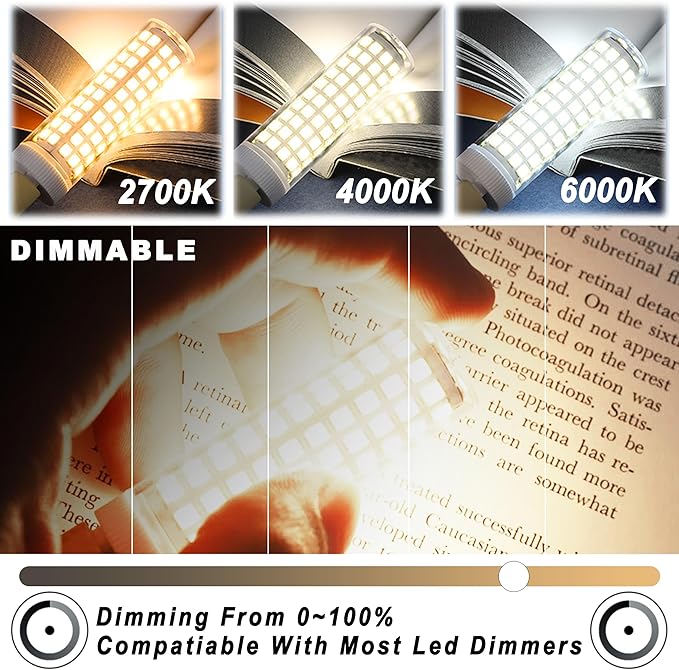 ALIDE E12 100W Dimmable Candelabra LED Light Bulbs Equivalent, Natural White 4000K,1000 Lumen C7 T6 Dimmable E12 10W LED Chandelier Bulbs for Ceiling Fan Pendant Salt Lamp,5 Pack