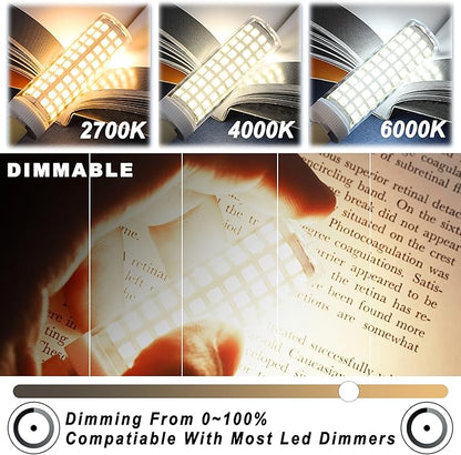 ALIDE E12 100W Dimmable Candelabra LED Light Bulbs Equivalent, Natural White 4000K,1000 Lumen C7 T6 Dimmable E12 10W LED Chandelier Bulbs for Ceiling Fan Pendant Salt Lamp,5 Pack
