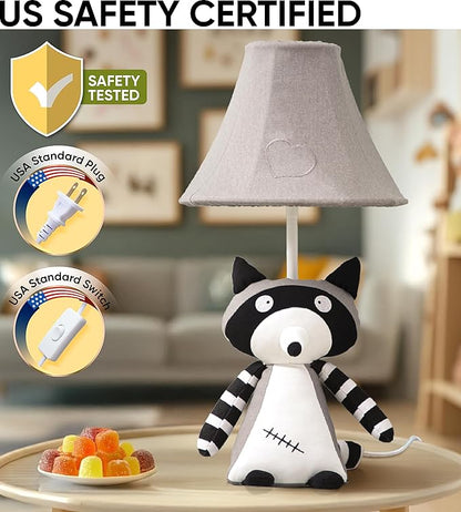 Raccoon Kids Lamp for Boys Bedroom - 18", Animal Lamp for Kids Room - Cute Christmas Gifts, Birthday Gifts for All Ages: Toddler Girls, Children, Grandkids 3 4 5 and Up Years Old, Sister, Brother