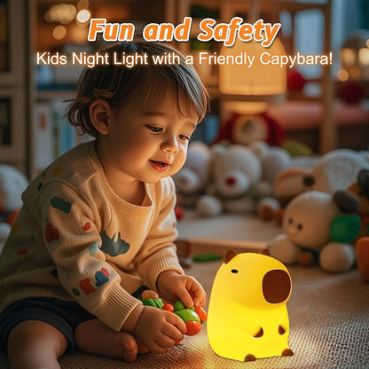 Anywin Cute Capybara Gifts, Capybara Lamp, Squishy Animal Night Light with Timer & Dimmer for Bedroom Decor, Silicone Rechargeable Bedside Light for Kids Boys Girls Women Baby Toddler Teens Gifts