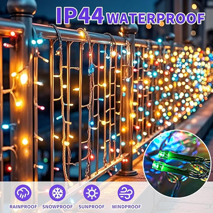 Etinga 100 LED String Lights 33ft Multicolor, Plug in Fairy Lights with 8 Modes, Indoor Outdoor Christmas Lights for Tree Bedroom Patio Yard Holiday Party Decor (Multicolor, 100 LED 33ft)