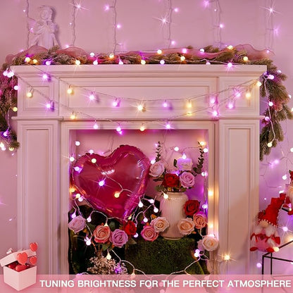 suddus Pastel Christmas Lights, 100 LED Colorful Globe Twinkle Lights Plug in, String Lights with Remote and Timer for Kids’Room, Party, Bedroom, Outdoor, Tree, Decor