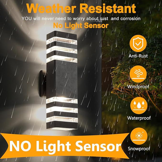 1PCS Outdoor Light Fixture, Outdoor Wall Lights, Outside Lights for House, Exterior Wall Lighting, Outside Garage Lights Wall Mount 3000K IP65 Waterproof Warm White
