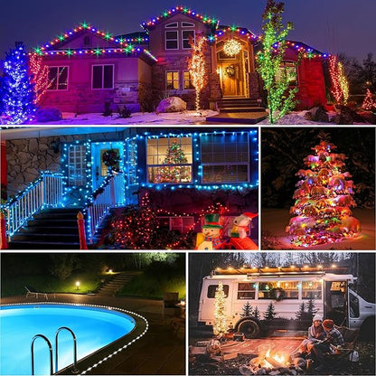 Nazuwke 66FT Solar Rope Lights Outdoor Waterproof, 18 Colors Changing 200 LED String Light USB & Solar Powered with Remote, Tube Light Fairy Lighting for Outside Patio Fence Pool Christmas Decor