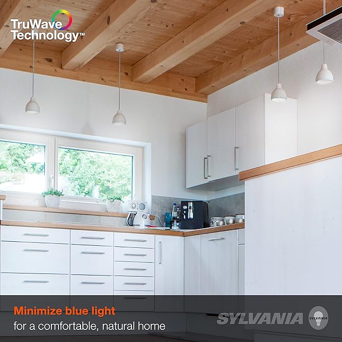 Sylvania LED TruWave Natural Series Décor B10 Light Bulb, 60W Equivalent Efficient 5.5W, 500 Lumens, Candelabra Base, Dimmable, Frosted, 5000K, Daylight - 2 Pack (40782)