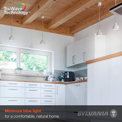 Sylvania LED TruWave Natural Series Décor B10 Light Bulb, 60W Equivalent Efficient 5.5W, 500 Lumens, Candelabra Base, Dimmable, Frosted, 5000K, Daylight - 2 Pack (40782)