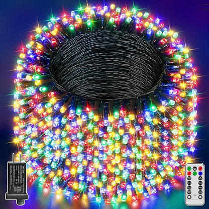 Guhope Christmas Lights 263FT 800 LED, Christmas Tree Light with 8 Lighting Modes, Outdoor Waterproof String Lights with Remote and Timer, Xmas Light for Holiday Decor (Multicolor)