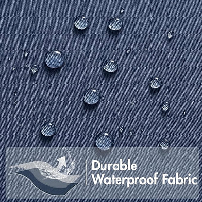 MIULEE Pack of 2 Decorative Outdoor Waterproof Pillow Covers Square Garden Cushion Sham Throw Pillowcase Shell for Spring Patio Tent Couch 22x22 Inch Navy Blue