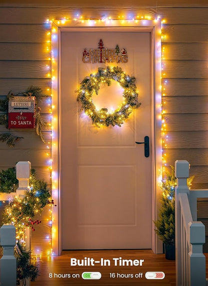 Fairy Lights Battery Operated, 4-Pack Total 40FT 480LEDs Fairy Lights Indoor with Timer, Decorations for Home Stairs Table Tree, Gifts for Kids, 2-Color Twinkling String Lights