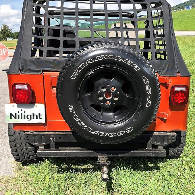 Nilight - TL-21 2PCS 39 LED Universal Stop Turn Tail Light for Truck Trailer Boat Jeep, 12V Stud Mounted Red/White Lamp