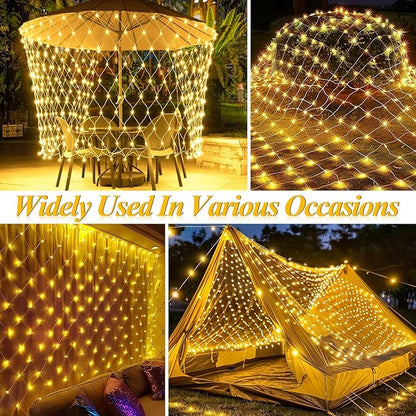 LitHome 21ft x 5ft Christmas Net Lights, 360 LED Mesh Fairy String Lights with 8 Modes, Connectable Plug in Waterproof Mesh Lights for Bushed,Trees,Yard,Patio,Garden Decorations(Warm White)