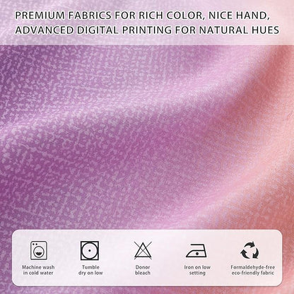 XiDi Girls Curtains for Bedroom 63 Inch Length 2 Panels Pink Yellow Purple Rainbow Blackout Curtains for Little Girl Kids Room Decor Living Room, Princess Unicorn Wall Decals Grommet Drapes 52x63