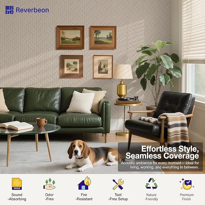 6 PCS Acoustic Panels, 23.6x23.6 Inch Sound Absorbing Panels, Decorative Acoustic Wall Panels for Recording and Home Studio, Office with Double-Sided Adhesive Tape
