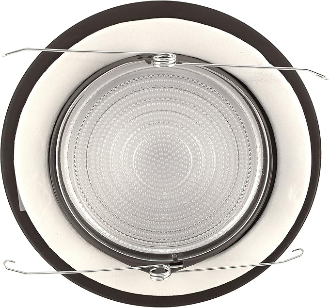 NICOR Lighting 6 inch Oil-Rubbed Bronze Recessed Shower Trim with Glass Fresnel Lens (17502OB)