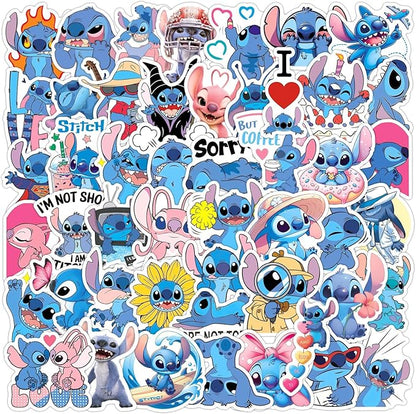 50pcs Cartoon Stitch Stickers for Kids,Vinyl Waterproof Stitch Decal for Water Bottle Laptop Toy Sticker for DIY Decorate Bumper Phone Hard Hat Kids Teens Gifts (Stitch-880)