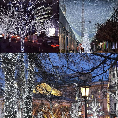 LIGHTOP Solar String Lights Outdoor 2 Pack 33FT 100LED Copper Wire Fairy Light Waterproof Decoration for Wedding Party Terrace Yard Tree Garden Patio Christmas (Cool White)