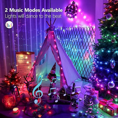 Brizled Color Changing Fairy Lights, 66ft 200 LED Easter Fairy Lights with Remote, Pastel Twinkle Light Dimmable Christmas Light Rainbow Xmas Lighting for Xmas Easter Halloween Party Wedding Tree Home