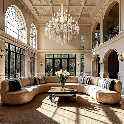 Wellmet Chrome Chandelier Light Fixture, Luxury Maria Theresa Crystal Chandeliers for High Ceiling Foyer, 24 Lights Hanging Pendant Light for Living Room EntryWay Hall Staircase Large 35.66"
