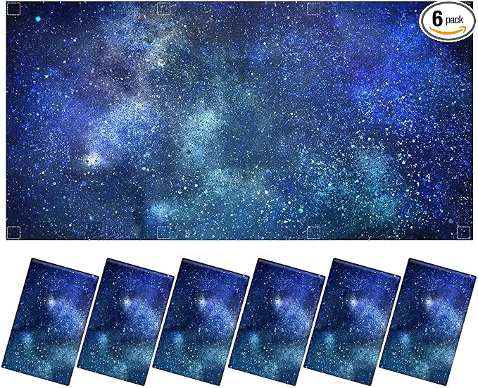 6 Pcs Fluorescent Light Covers for Ceiling Lights with 48 Magnets Decorative Magnetic Light Filters for Classroom Office Kitchen Decoration(Starry)
