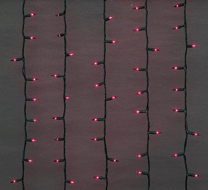 Brite Star 100 Count Mini String Christmas Lights, Red - 22 feet Indoor/Outdoor Christmas Tree Lights with Green Wire (Set of 2)