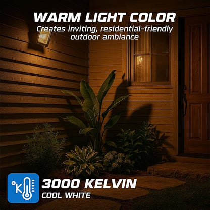 OHLECTRIC 20W LED Flood Light Outdoor, 1600/1700 Lumens 3500/4500K, 106º (180º tilt) IP65 Waterproof Outdoor Security Lighting Fixture, 100-277V AC, COB LED, Die-Cast Aluminum Adjustable Mount