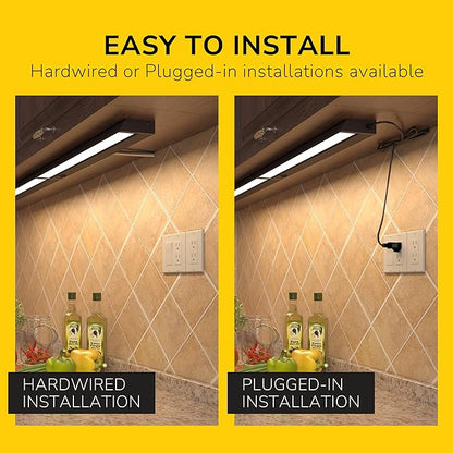 GETINLIGHT 12-inch Swivel LED Under Cabinet Lights, Glass Lens, Selectable White 2700K/4000K/5000K, Dimmable with Wall Dimmers, Bronze Finish, IN-0202-1-BZ