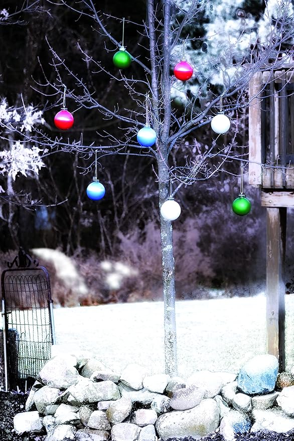 Xodus Innovations WP565-3 Battery Powered Hanging Decorative Outdoor LED Pulsing 5" Globe Light with Sensor Turns-On at Dark Pack of 3
