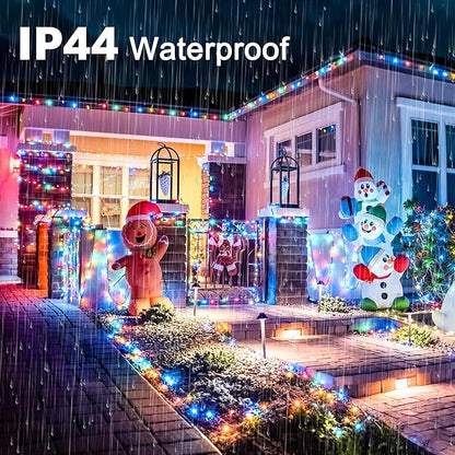 98FT 300 LED Christmas Lights Outdoor, Multicolored Christmas Tree Lights Plug in, 8 Modes Twinkle String Light for Bedroom Wedding Party Ceiling Xmas Home Decorations