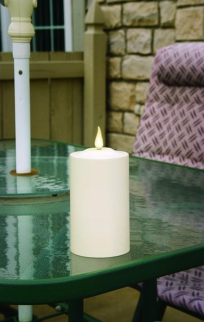 Xodus Innovations FPC1586 Weatherproof Flameless Indoor/Outdoor 6-Inch Battery Powered Pillar Candle with Warm White Realistic Flame…