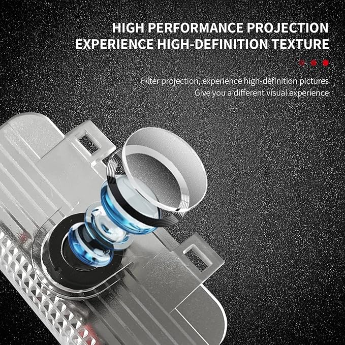Non-Fading Car Door LED Logo Projector Welcome Lamp Door Light Puddle Lights Kit Compatible with Accessories Accord 2013-2022 (Red Classic, New Accord/Spirior/Odyssey/Elysion/CR-Z)