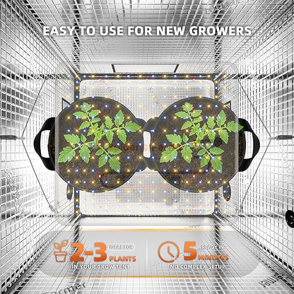 Spider Farmer SF1000 100W LED Grow Light for Indoor Plants, Upgraded High Efficiency LEDs, Dimmable Full Spectrum High PPFD, Deep Penetration for Seed Starting/Vegetables/Bloom in 2x2/3x3 Grow Tent