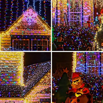 Green Wire,Multicolor,Incandescent Bulb 100 Mini String Lights for Indoor Christmas Tree Garland Birthday Wedding Party Festival Easter Decoration