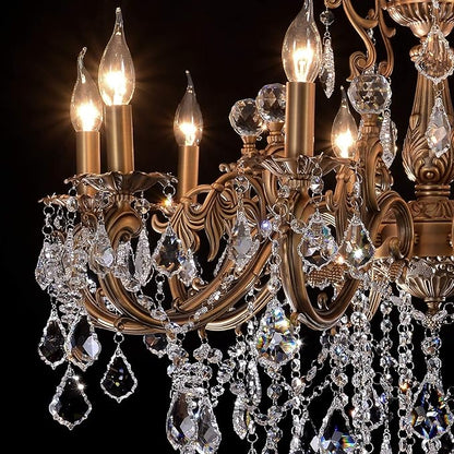 Crystal Chandeliers Contemporary Chandelier Island Lighting 15 Lights Candle Pendant Ceiling Light Fixture for Dining Room Living Room Kitchen Bedroom Hallway Entry D35.4
